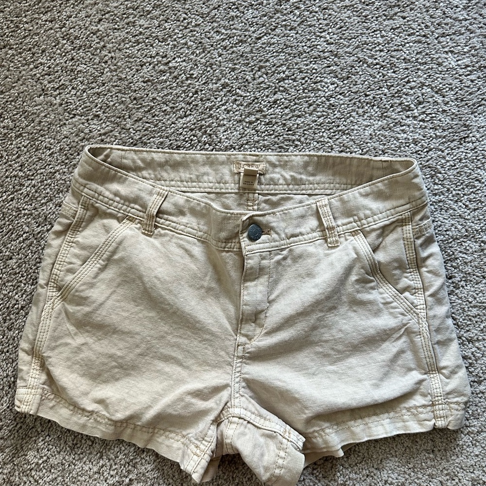 J. Crew Women's Cream Cargo Shorts